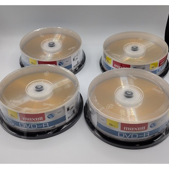 Maxell DVD-R Bundle/ Max Data / 4.7 GB / 120 Mins / 60 Discs / 4 Spindle Packs - Picture 2 of 4